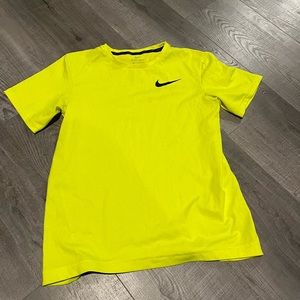 Nike dri fit boys neon shirt